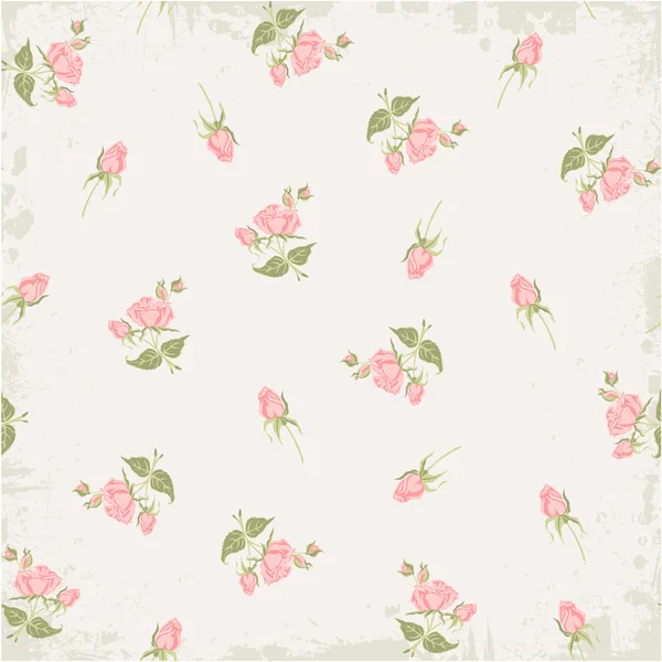 Modèle de roses vintage. Fond motif floral — Image vectorielle