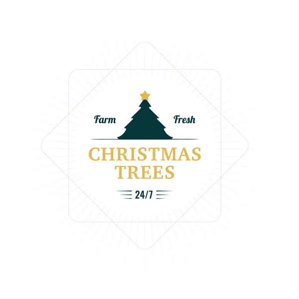 Christmas Label Vector Design. Decorations elements, Symbols, Icon and Frame. — Stock Vector