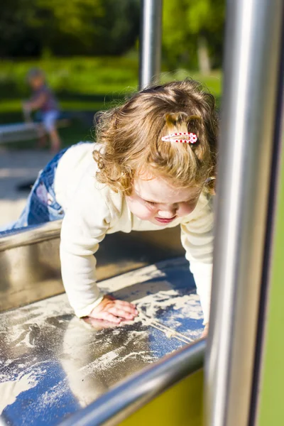 On the slide — Stock Photo, Image