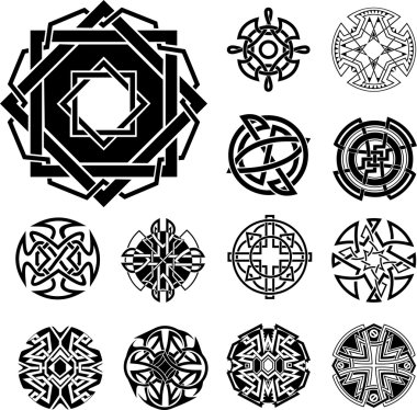 Çeşitli düğüm Dingbats kümesi