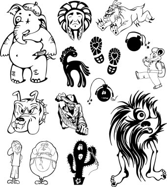 Komik çocuk çizgi film seti