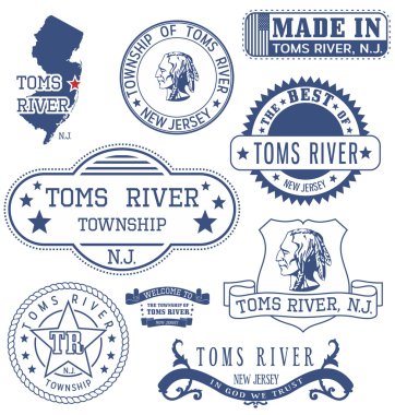 Toms River İlçesi, Nj, genel pulları ve işaretleri