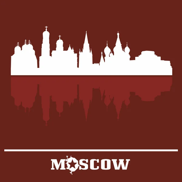 Skyline von Moskau Kreml, Russland — Stockvektor