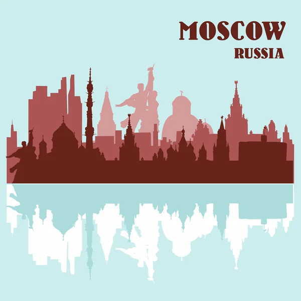 Moscú skyline, Rusia Ilustraciones De Stock Sin Royalties Gratis