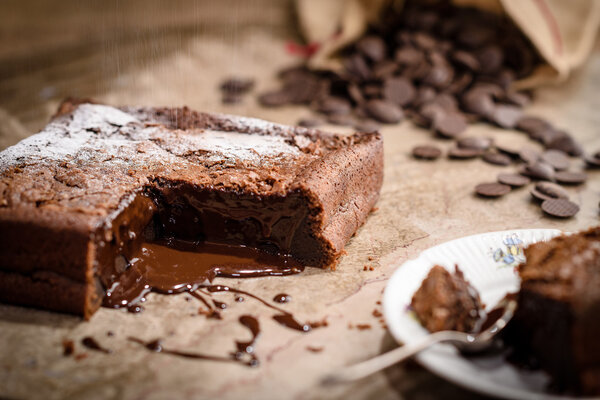 French chocolate fondant cake