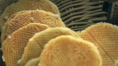 Waffle sepet içinde closeup