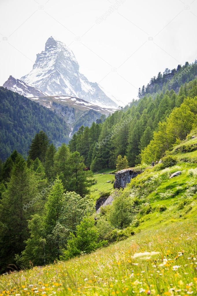 Views of the mountain Matterhorn