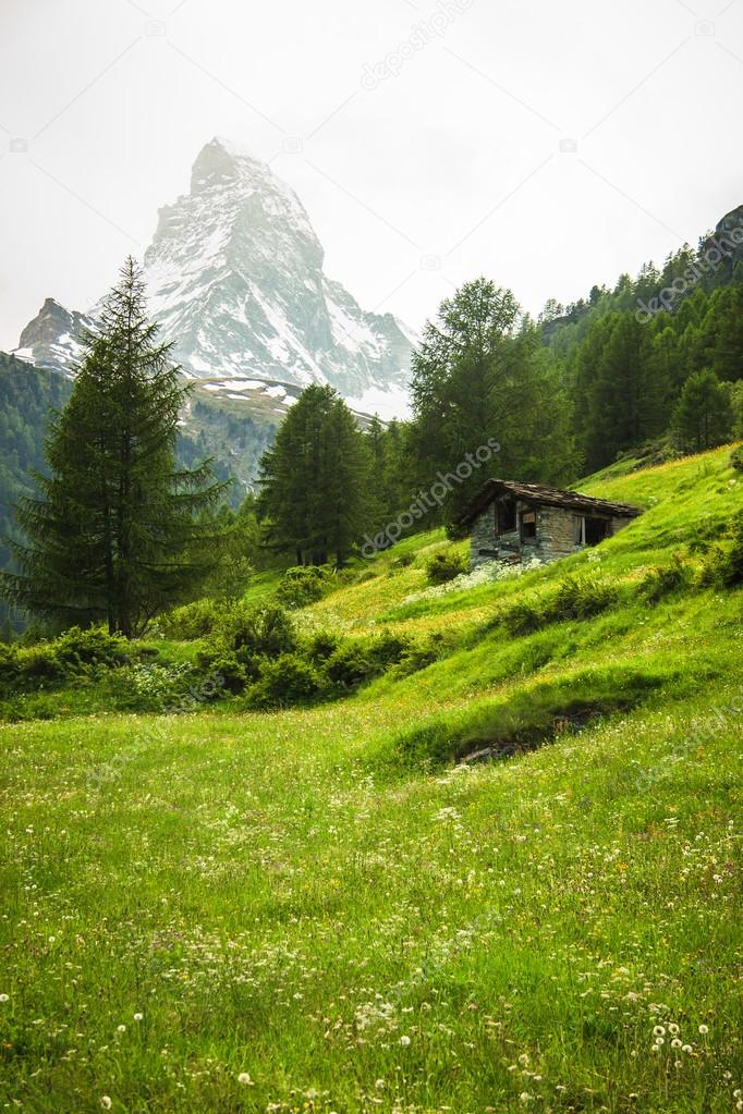 Views of the mountain Matterhorn