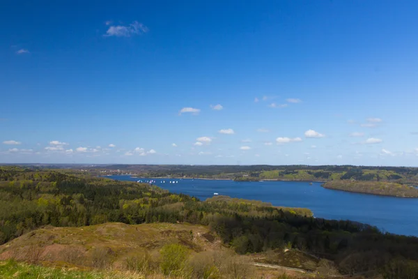 Uitzicht over Silkeborg Lake in Denemarken — Stockfoto