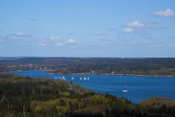 Vista sobre el lago Silkeborg en Dinamarca — Foto de Stock