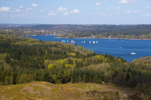 Silkeborg Gölü Danimarka üzerinden görüntülemek