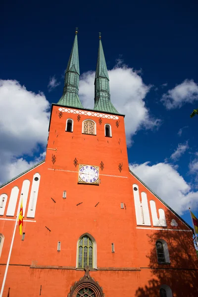 Kathedraal in de stad van Vaxjo, Zweden — Stockfoto