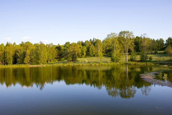 美丽的湖景观在瑞典 — 图库照片