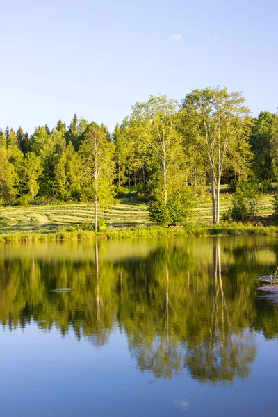 スウェーデンの美しい湖の風景 — ストック写真