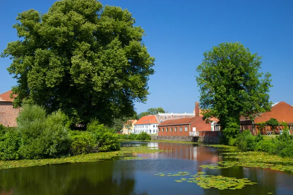 Centrum města Nyborg, Dánsko — Stock fotografie