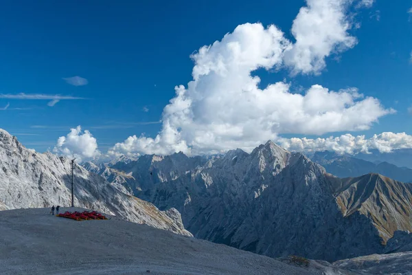 Krásný výhled ze Zugspitze, nejvyšší hory v Německu — Stock fotografie