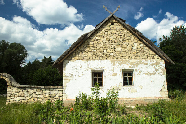 Small cottage in Pirogovo museum near Kiev,Ukraine