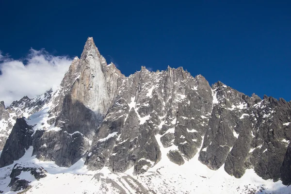 Pics dans la neige et le glacier près de Chamonix — Photo