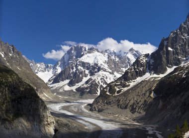 Hó- és gleccser közeli Chamonix csúcsok