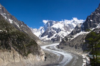 Hó- és gleccser közeli Chamonix csúcsok