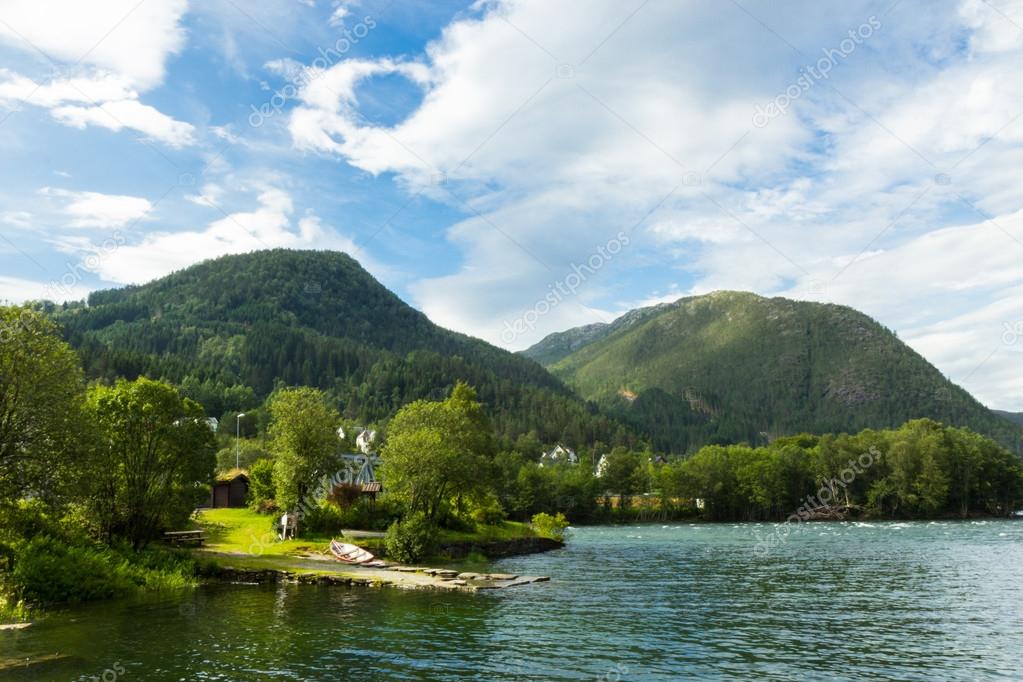 Landscape with mountains in Norway