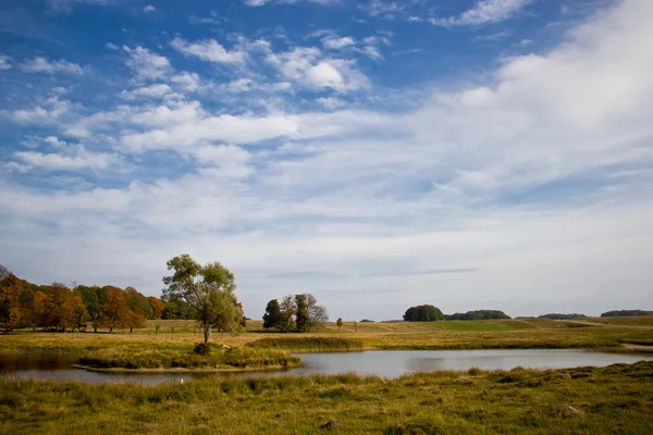 Schöner see in dyrehave park, dänemark — Stockfoto