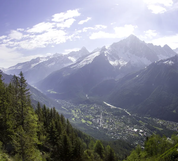Kilátás, ha Mont Blanc — Stock Fotó