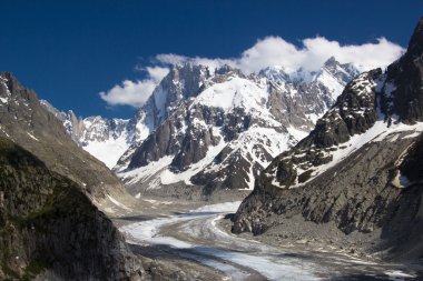 Hó- és gleccser közeli Chamonix csúcsok
