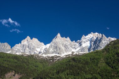Hó- és gleccser közeli Chamonix csúcsok
