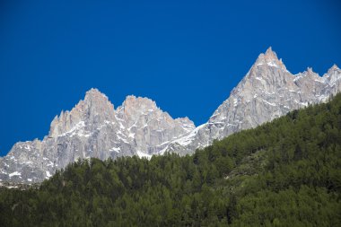 Hó- és gleccser közeli Chamonix csúcsok