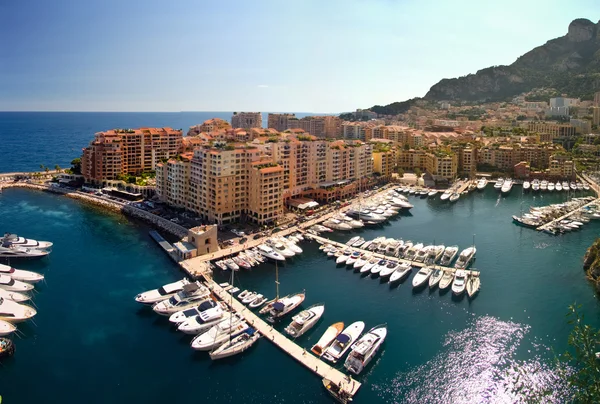 Fontvielle Hafen, Monaco — Stockfoto