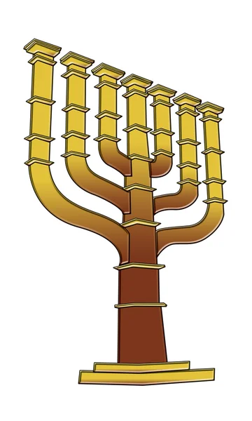La menorah ebraica Immagine Stock