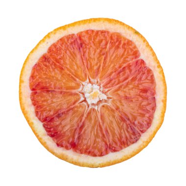 Beyaz arkaplanda turuncuyu kes