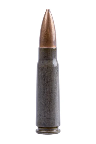 Metralhadora bala em um fundo branco — Fotografia de Stock