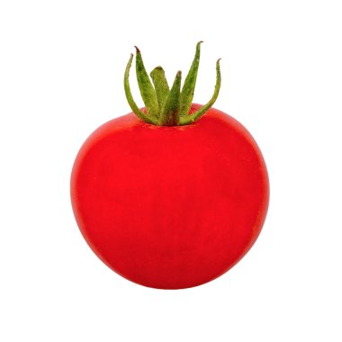 Beyaz arkaplanda kırmızı domates