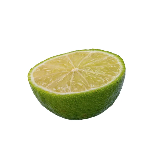 Skär lime på vit bakgrund — Stockfoto