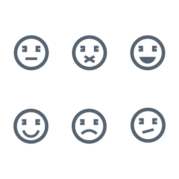 Ícones de sorriso — Vetor de Stock