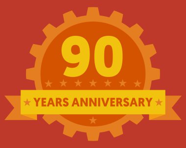 90 yıl yıldönümü turuncu rozeti