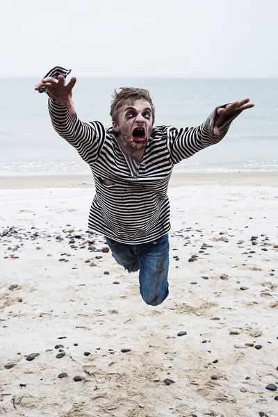 The moment before zombie bites his prey — Stock Photo, Image