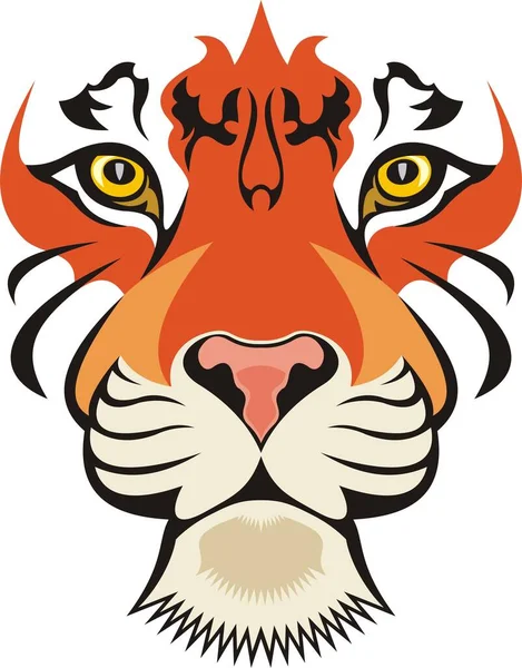 Visage Tigre Illustration Animale — Photo