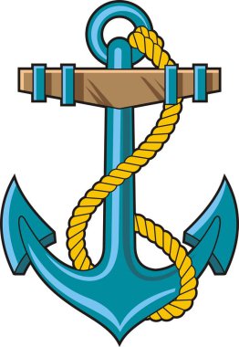 Çapa ve ip Vintage illüstrasyonu