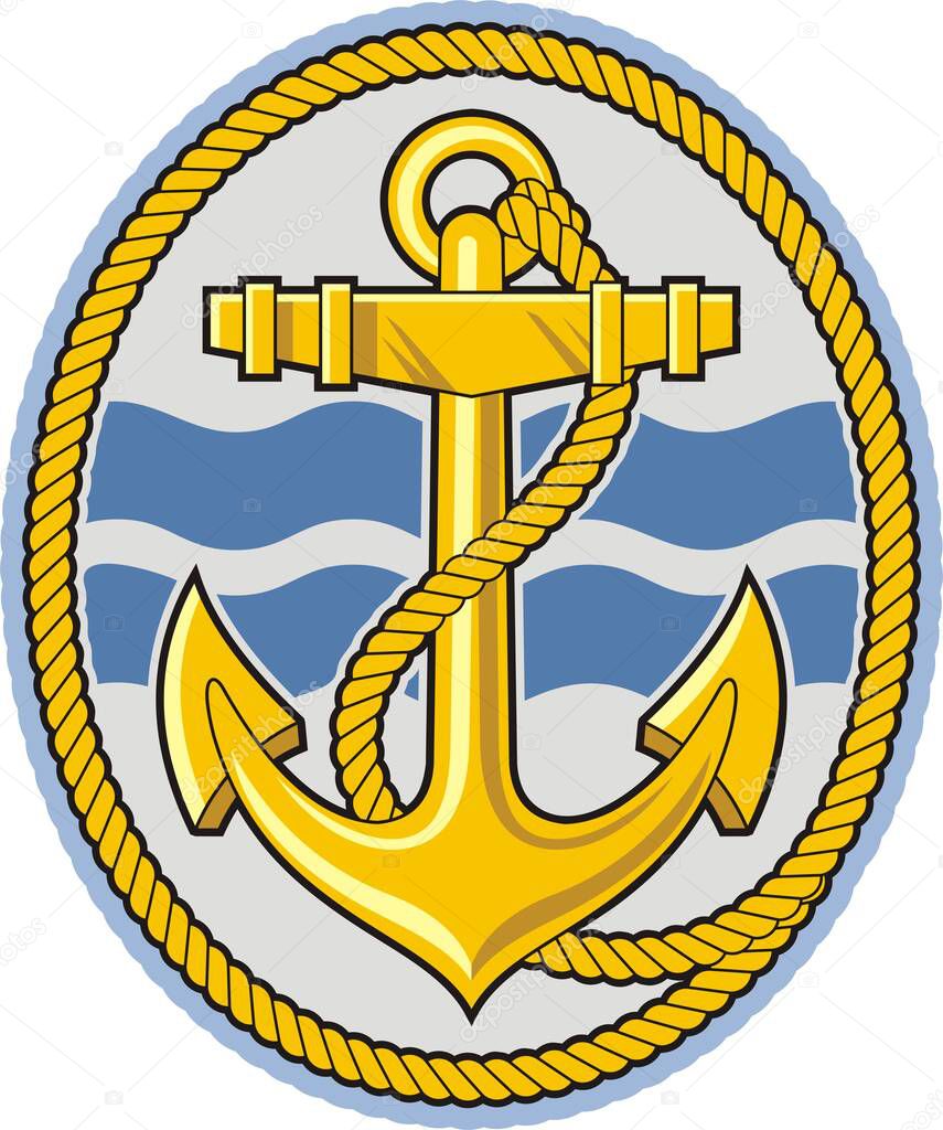 Anchor and rope symbol