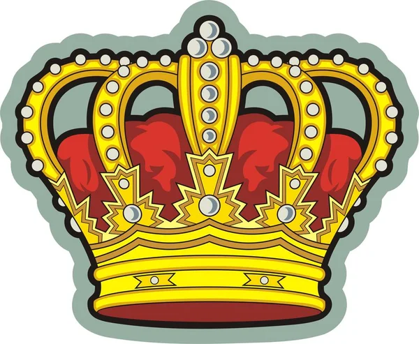 Coroa Heráldica Grã Bretanha Ouro —  Vetores de Stock