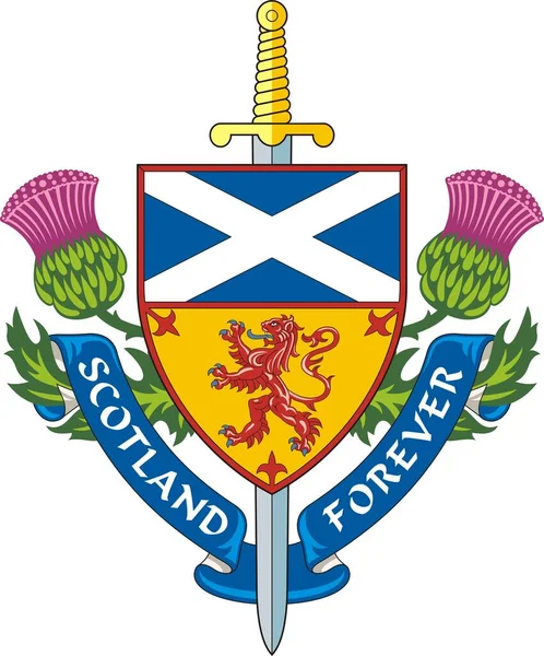 Skócia Örökre Skócia Szimbóluma — Stock Vector