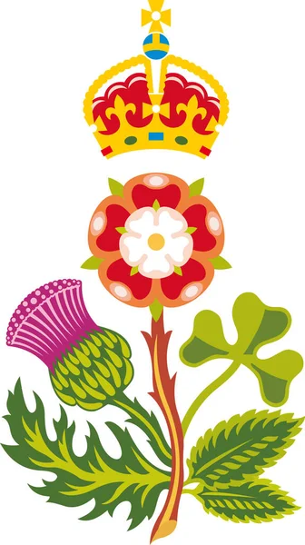 Royal Badge Van Het Verenigd Koninkrijk Van Groot Brittannië Noord — Stockvector