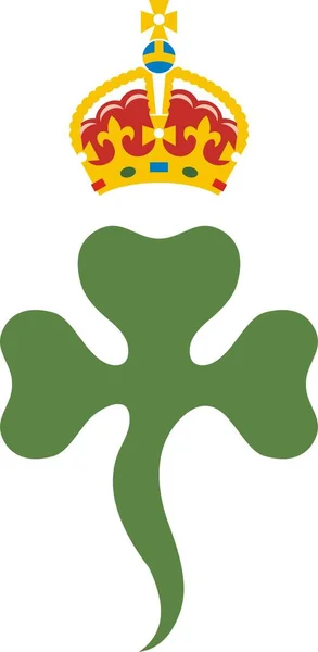 Shamrock Royal Badge Northern Ireland — Stock Vector