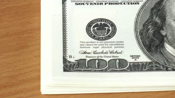 Banknoten Dollar — Stockvideo