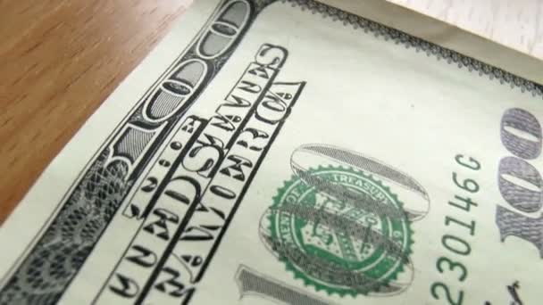 Banknotes dollars — Stock Video