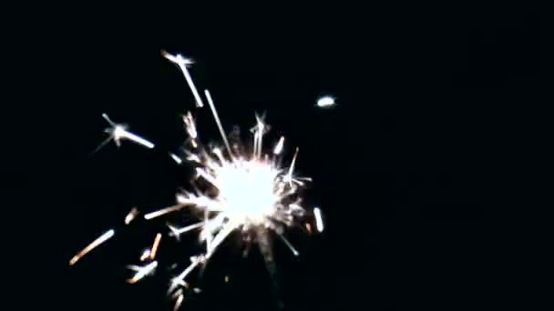 Natal e festa do ano novo sparkler — Vídeo de Stock