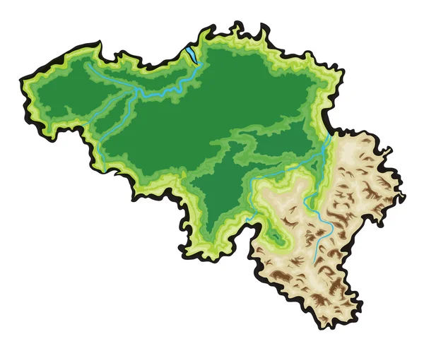 ベルギー地図 — ストックベクタ
